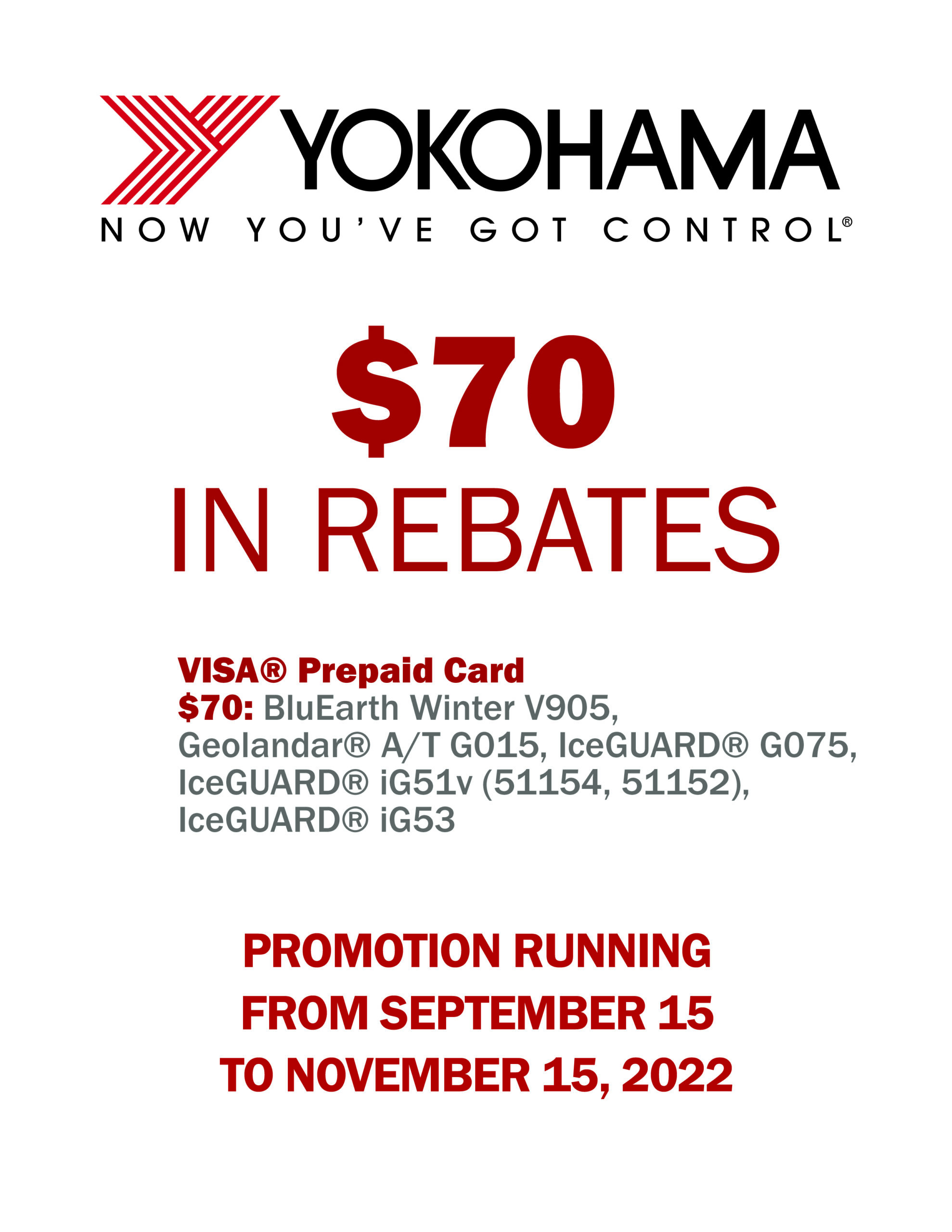 Yokohama Fall 2022 Rebates SWC Automotive