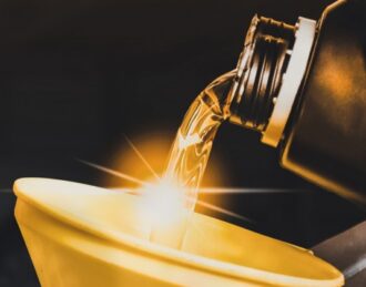 oil change on a vehicle at SWC Automotive in Burlington, ON